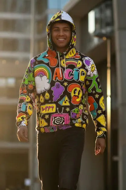 Wildly High Hoodie - City Walk with Face