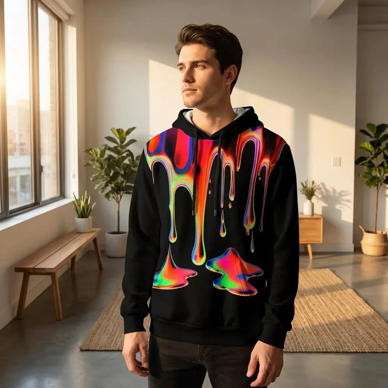 Mens Hoodie | Rainbow Melt