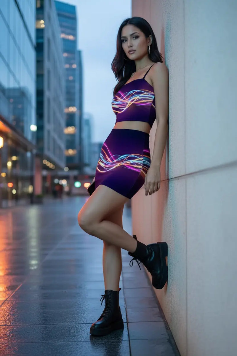 Electric Neon Wave Set - Leaning Pose